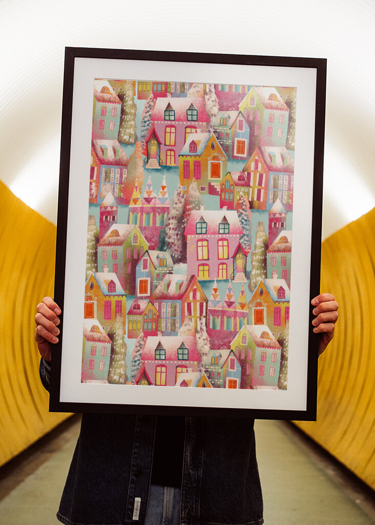 Snowy Happy Winter Village