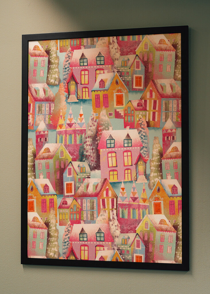 Snowy Happy Winter Village