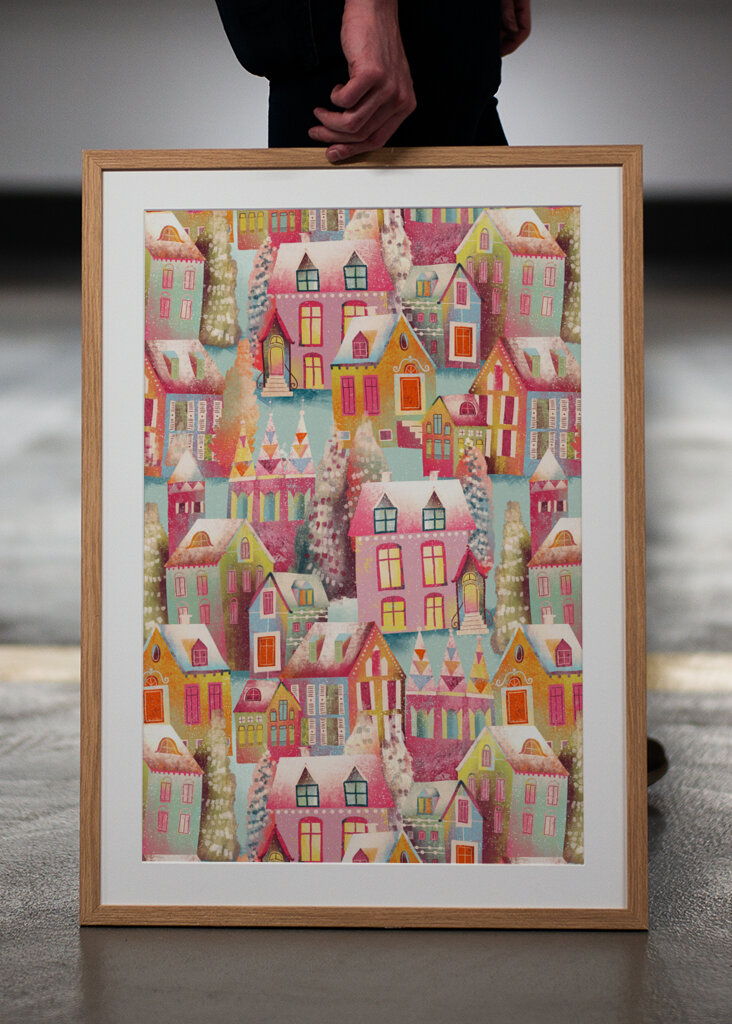 Snowy Happy Winter Village