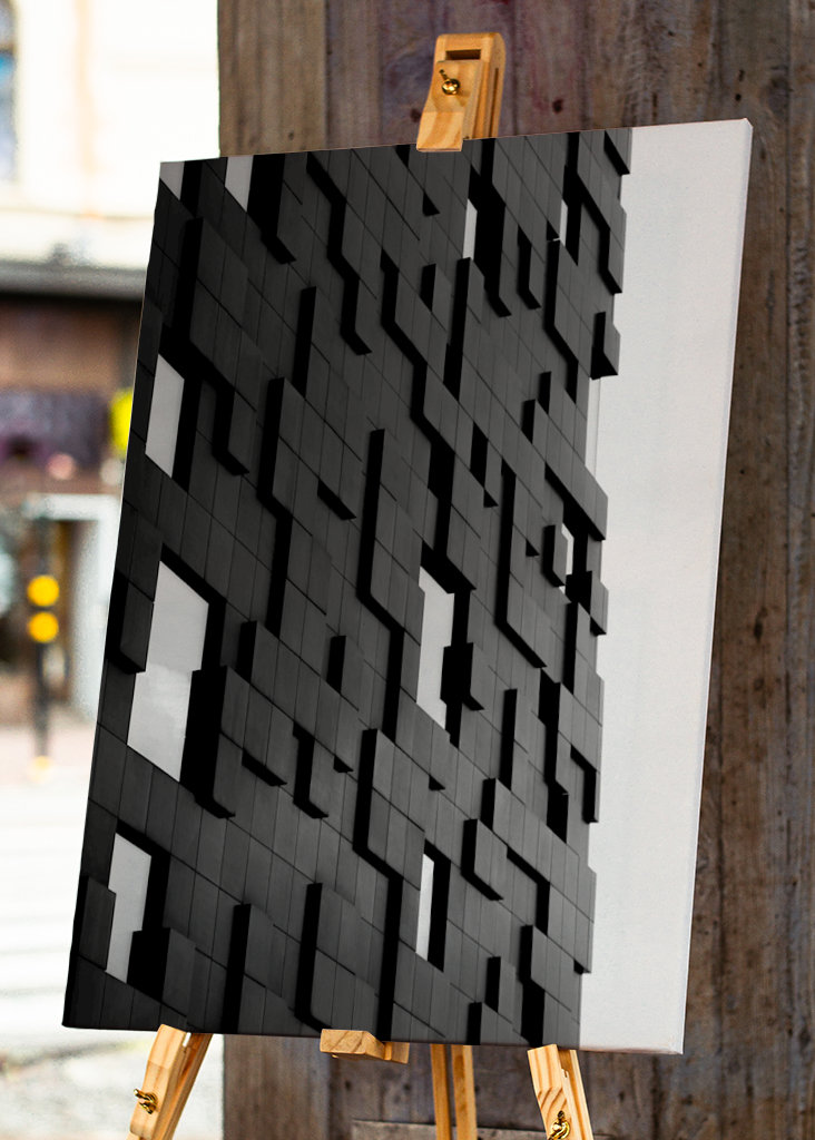 The tetris-play shadow-show. 