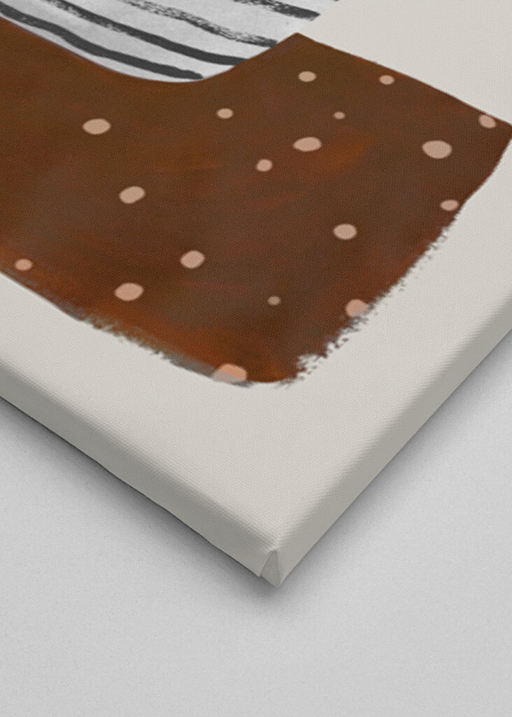 Potted Blooms Striped Vase Dots