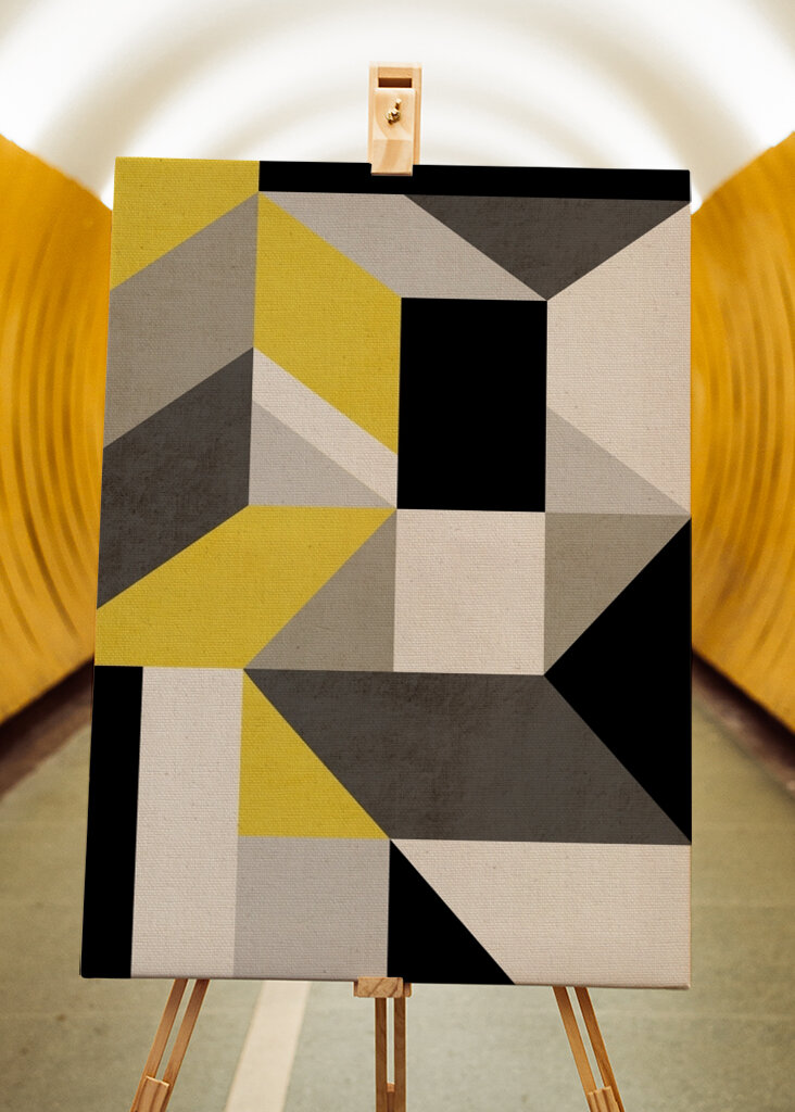 Geometrical Composition With A Minimalist Color Palette