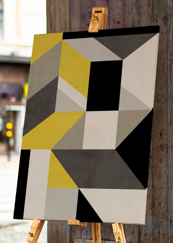 Geometrical Composition With A Minimalist Color Palette