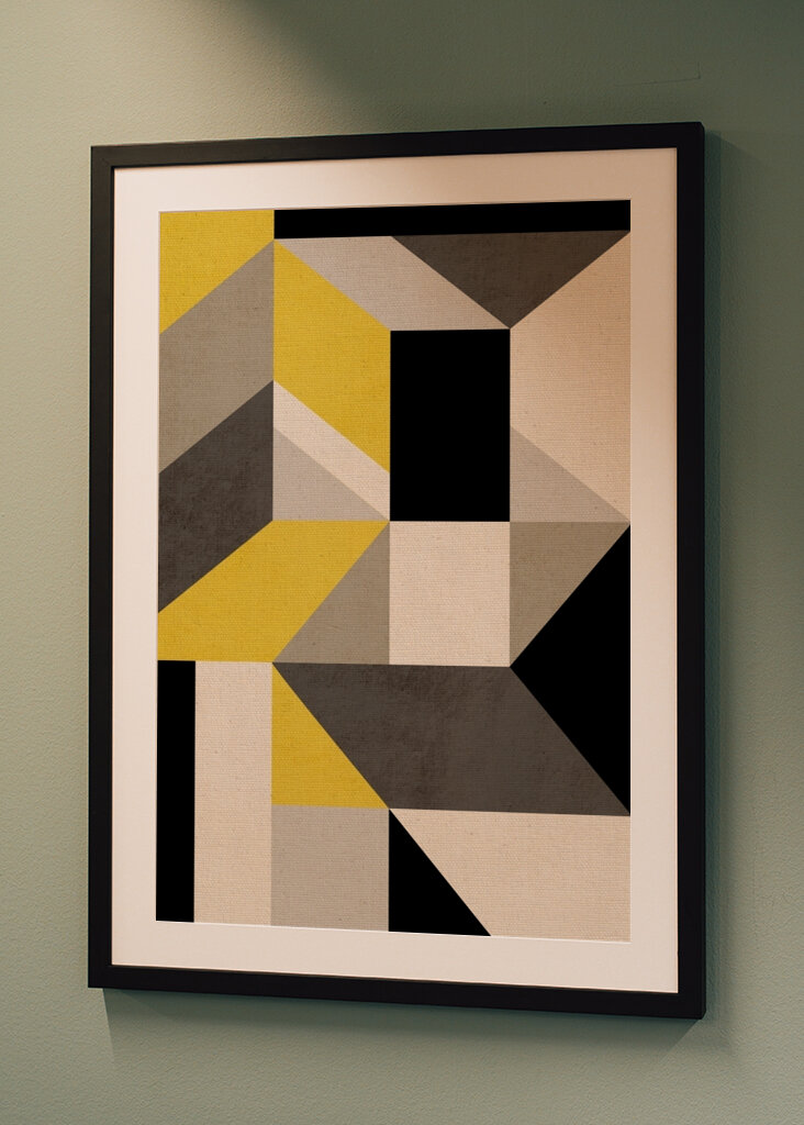Geometrical Composition With A Minimalist Color Palette