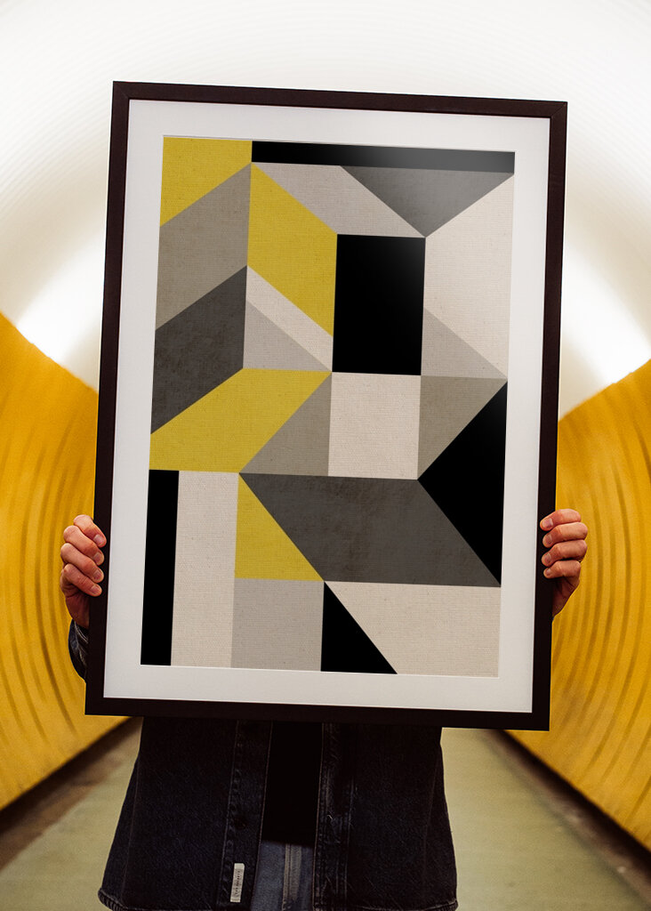 Geometrical Composition With A Minimalist Color Palette