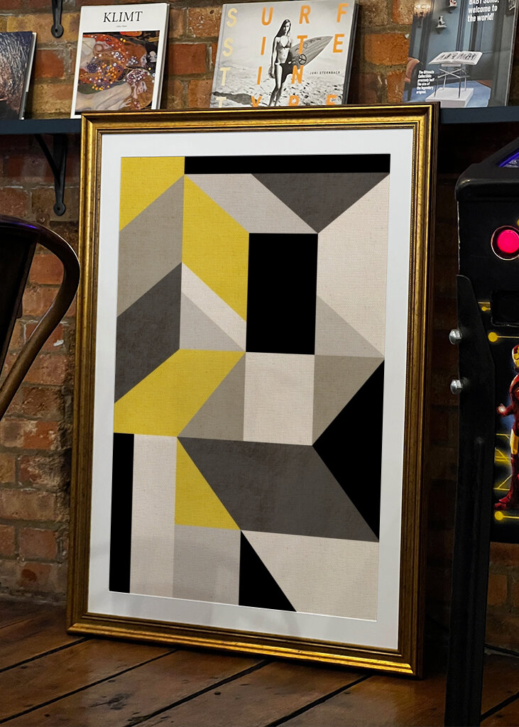 Geometrical Composition With A Minimalist Color Palette