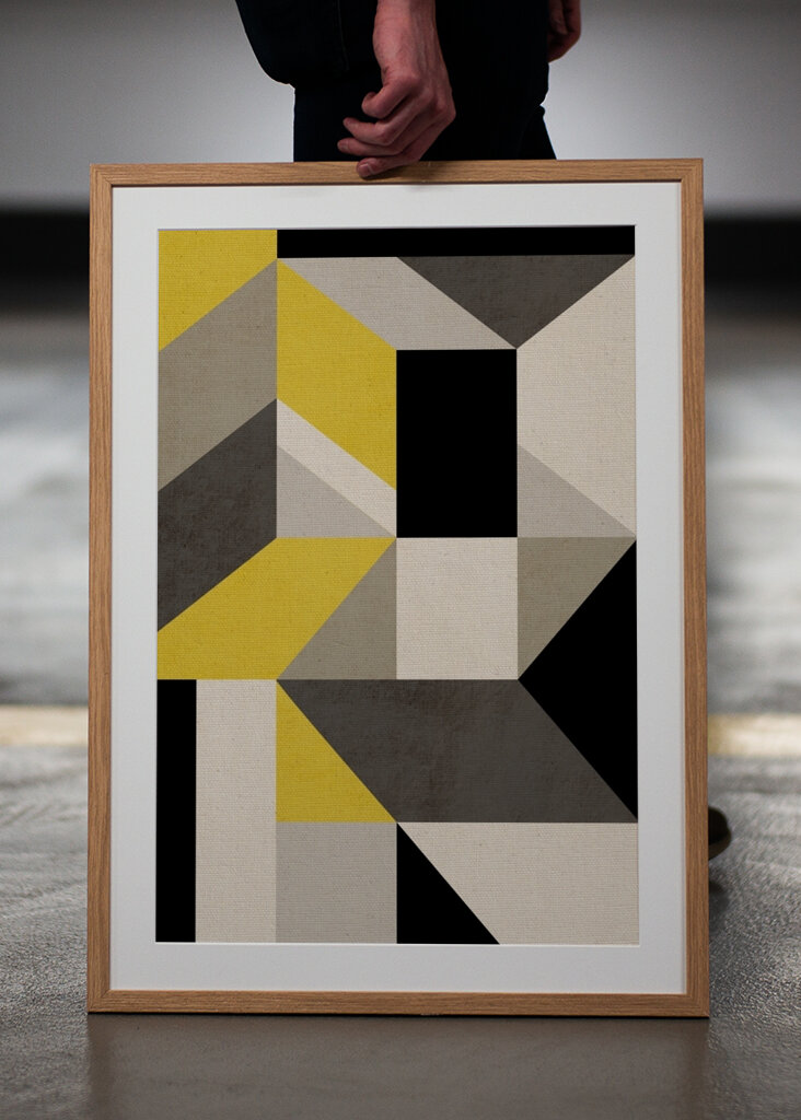 Geometrical Composition With A Minimalist Color Palette