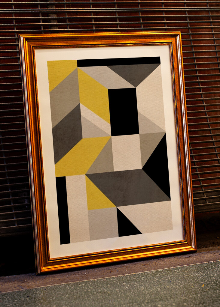 Geometrical Composition With A Minimalist Color Palette