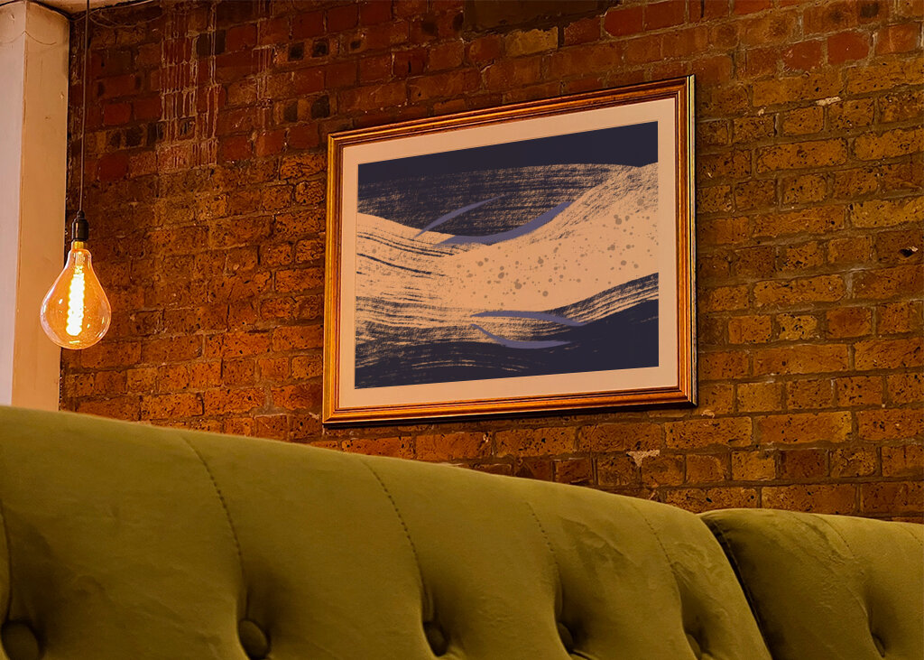 Blue And White Waves