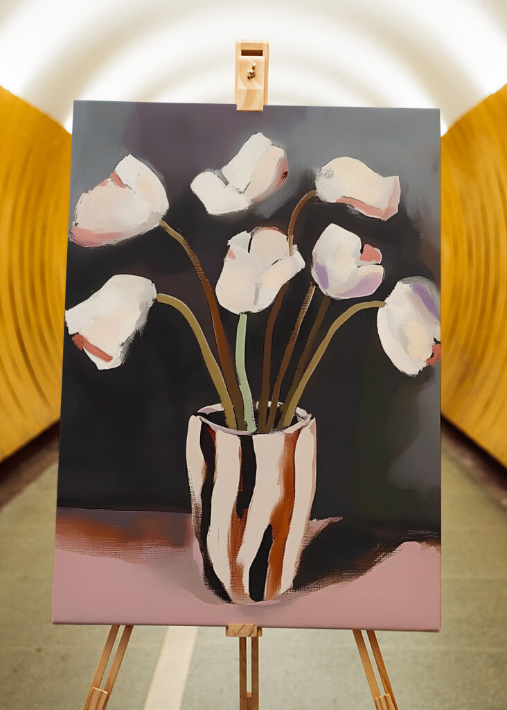 White Tulips in a Vase