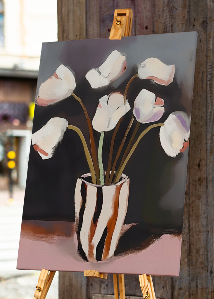 White Tulips in a Vase