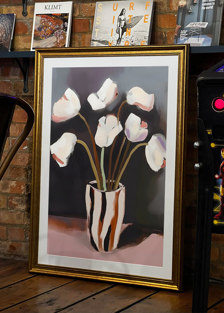 White Tulips in a Vase