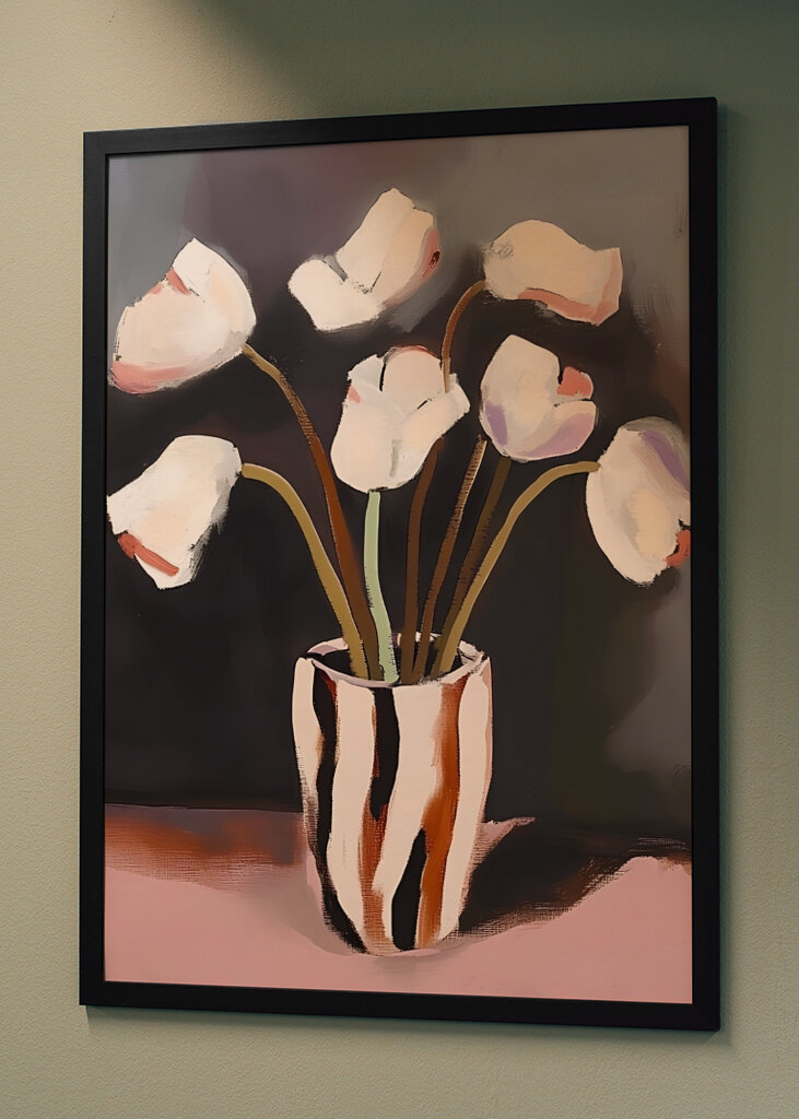 White Tulips in a Vase