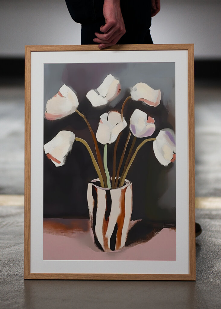 White Tulips in a Vase