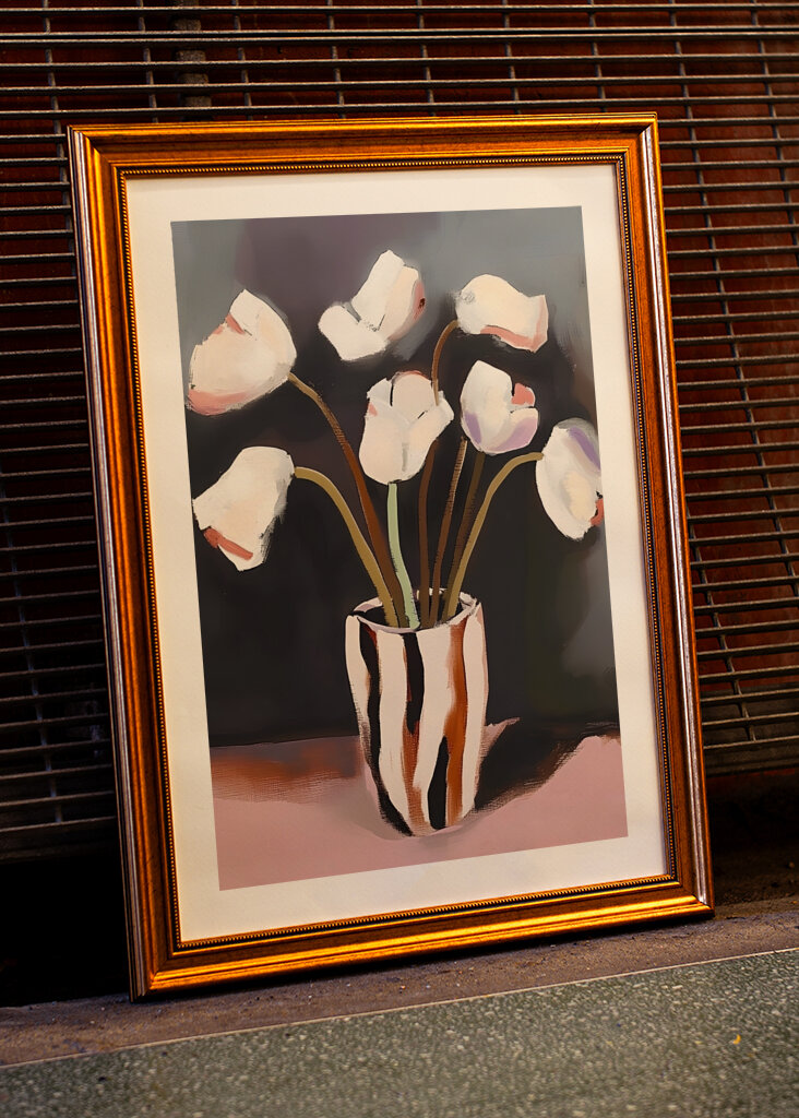 White Tulips in a Vase