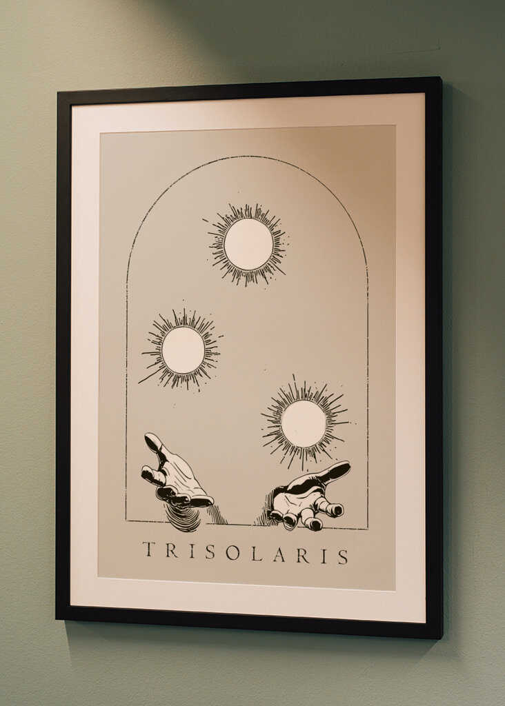 Three Suns Above Two Hands