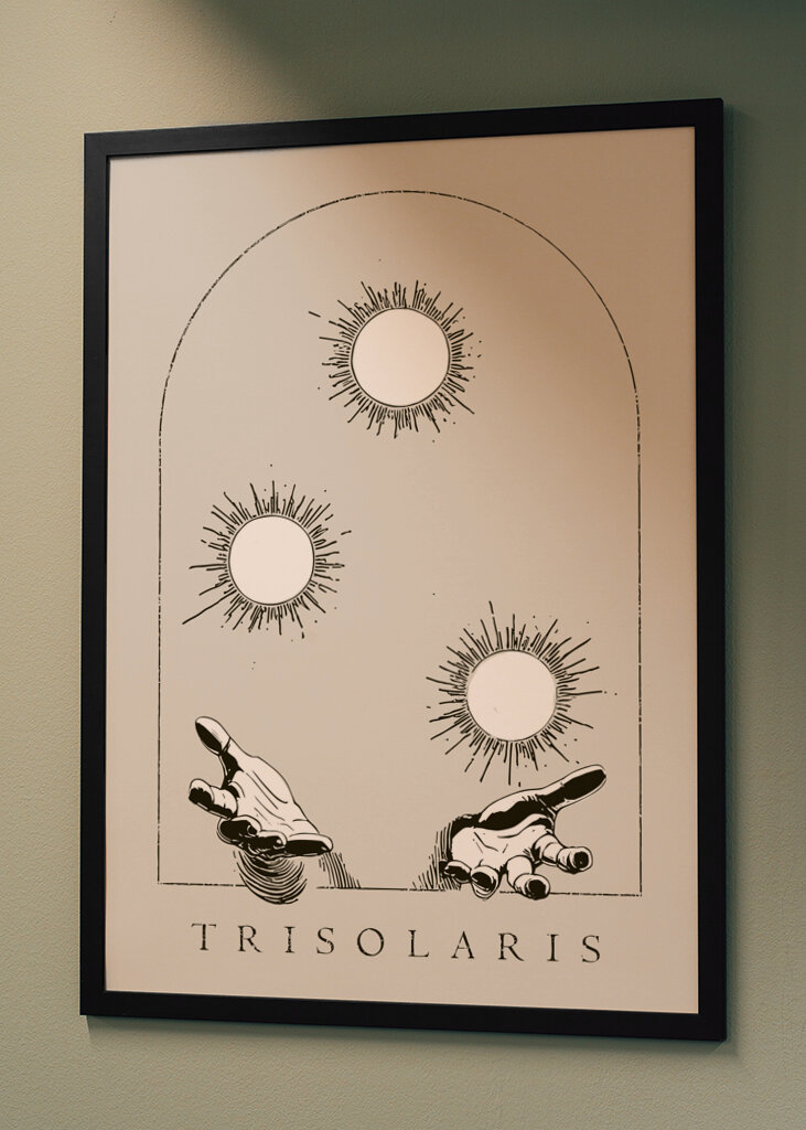 Three Suns Above Two Hands