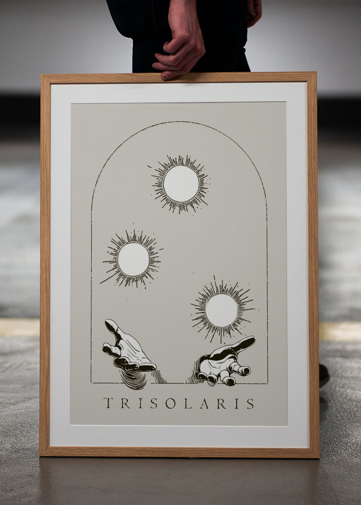 Three Suns Above Two Hands