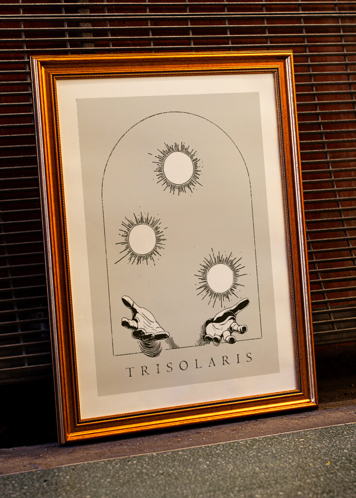 Three Suns Above Two Hands