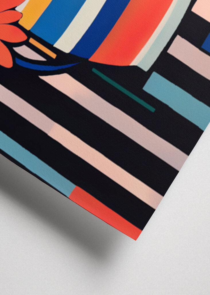 Vase With Colorful Flowers