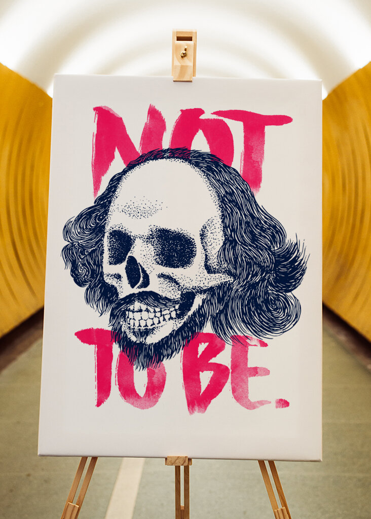 Stylized Skull With Distinctive Hair