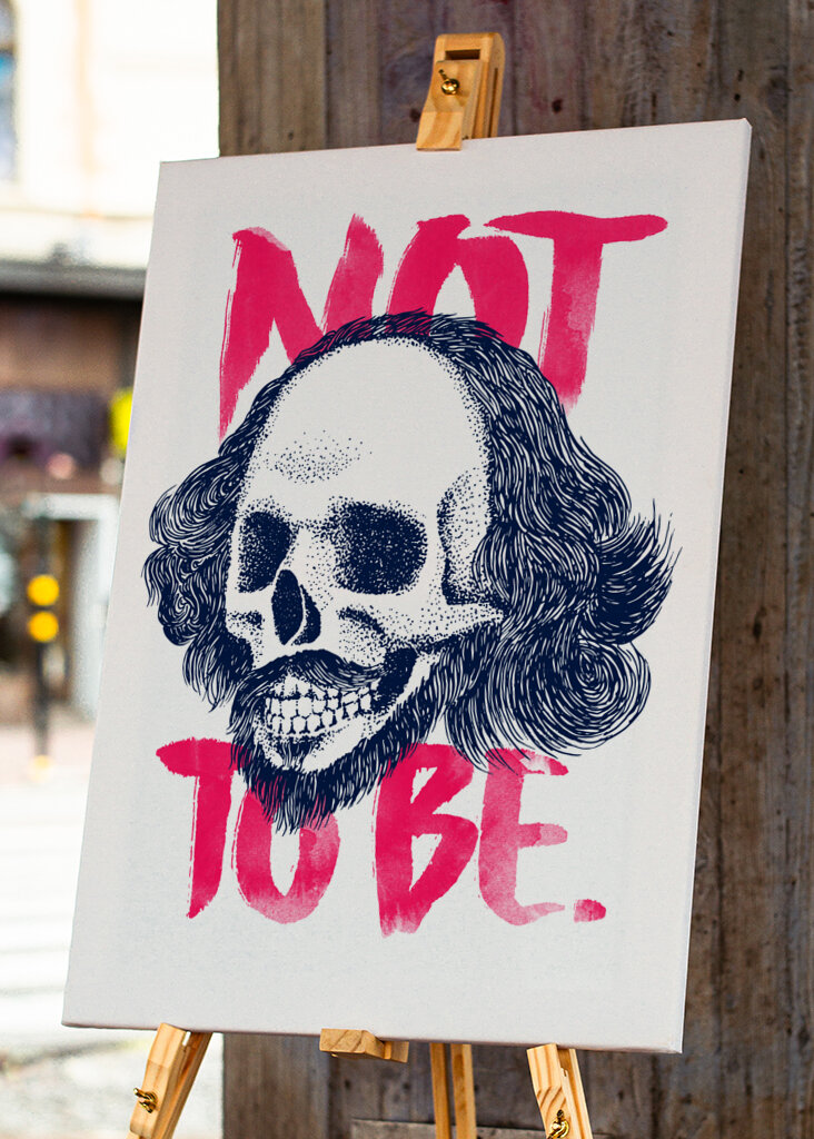 Stylized Skull With Distinctive Hair