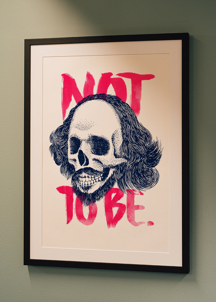 Stylized Skull With Distinctive Hair