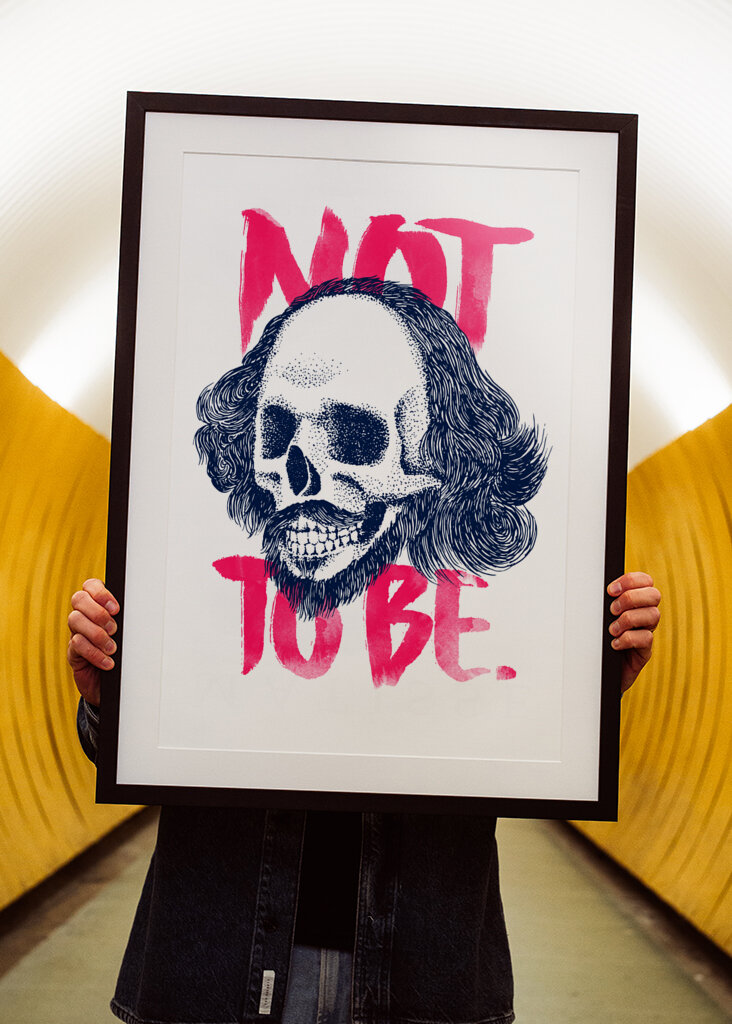 Stylized Skull With Distinctive Hair