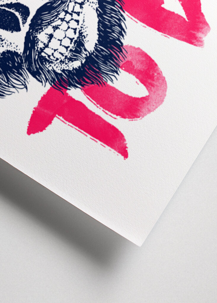 Stylized Skull With Distinctive Hair