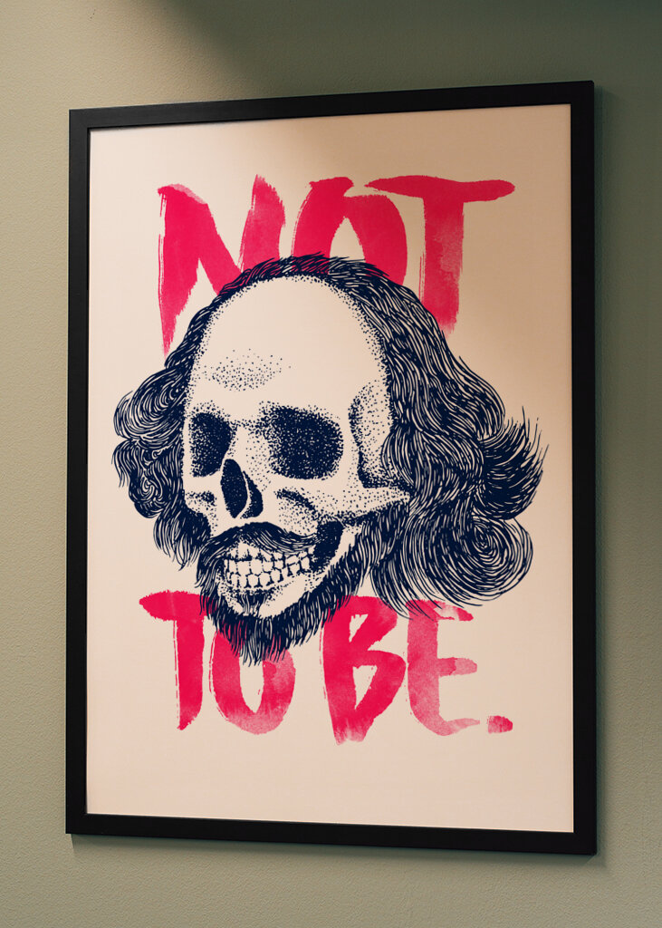 Stylized Skull With Distinctive Hair