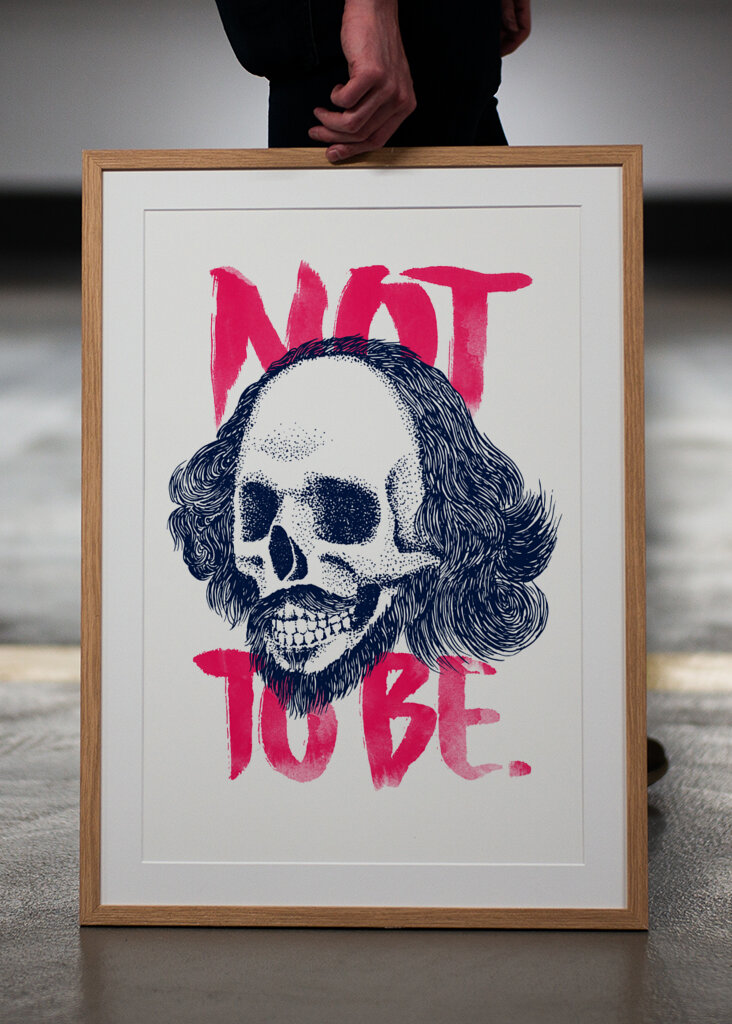 Stylized Skull With Distinctive Hair