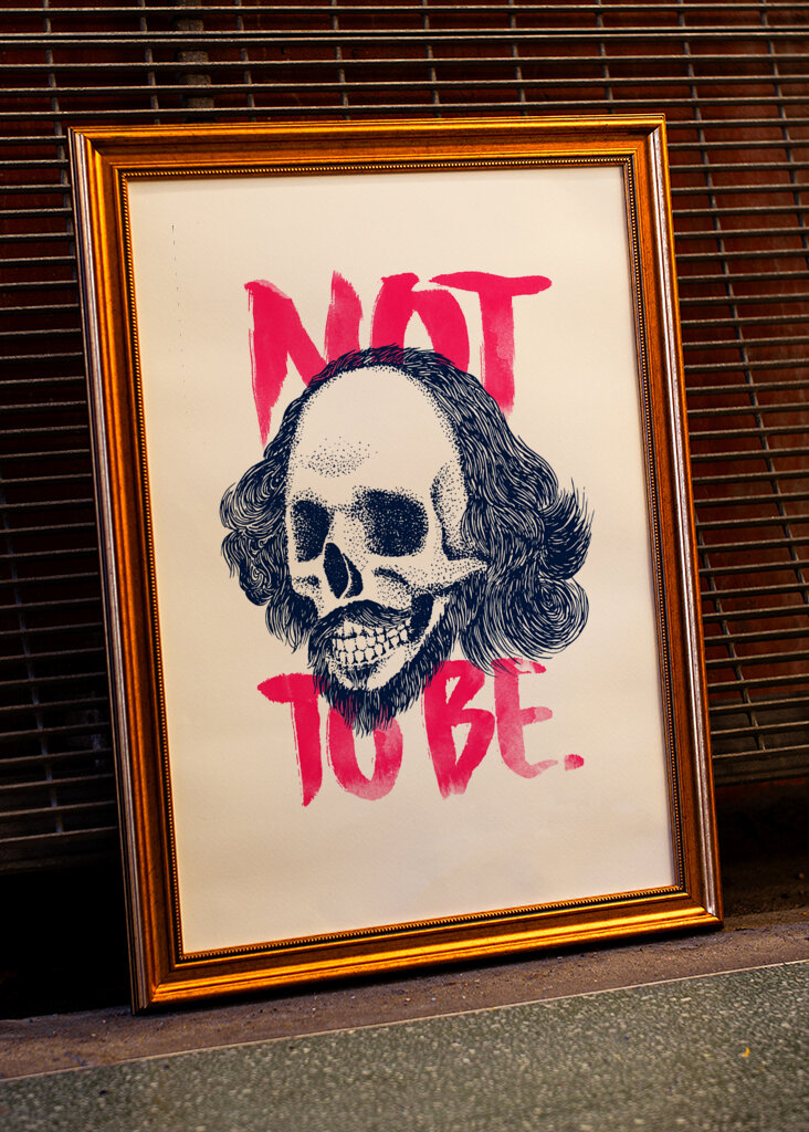 Stylized Skull With Distinctive Hair