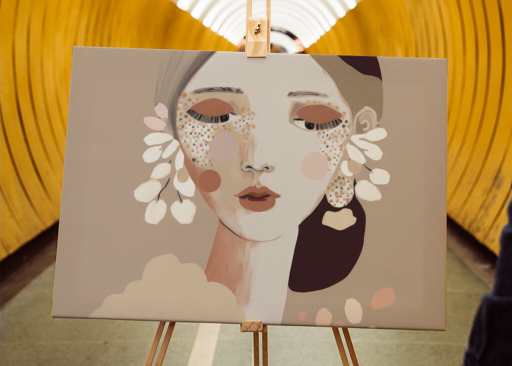 Portrait of a Woman with a Calm Expression