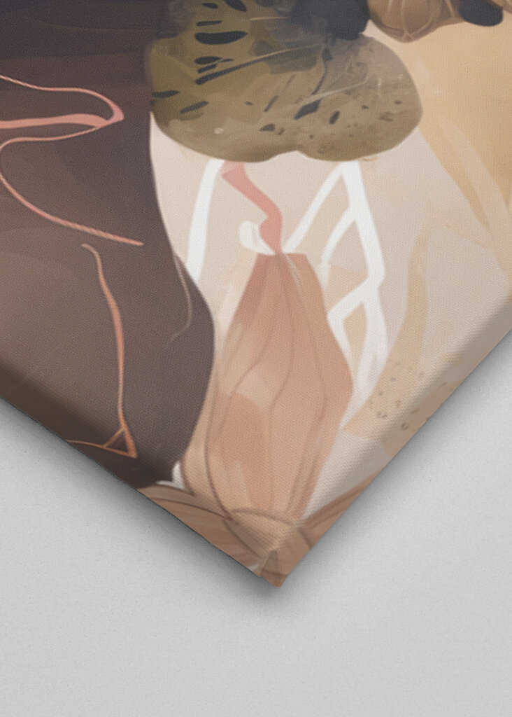 Woman Face Portrait with Floral Elements