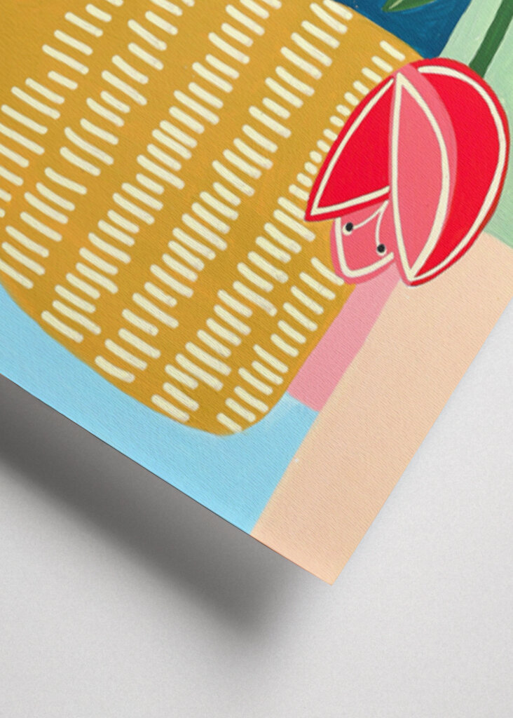 Vibrant Red Tulips In A Decorative Vase