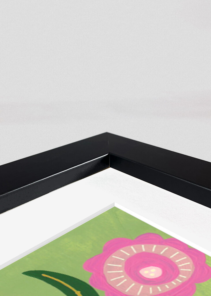 Pink Flowers In A Striped Yellow Teapot