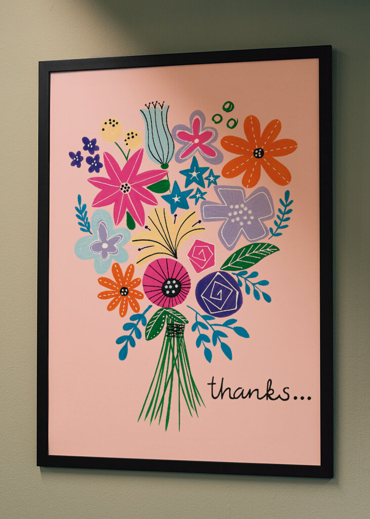 Colorful Bouquet Illustration