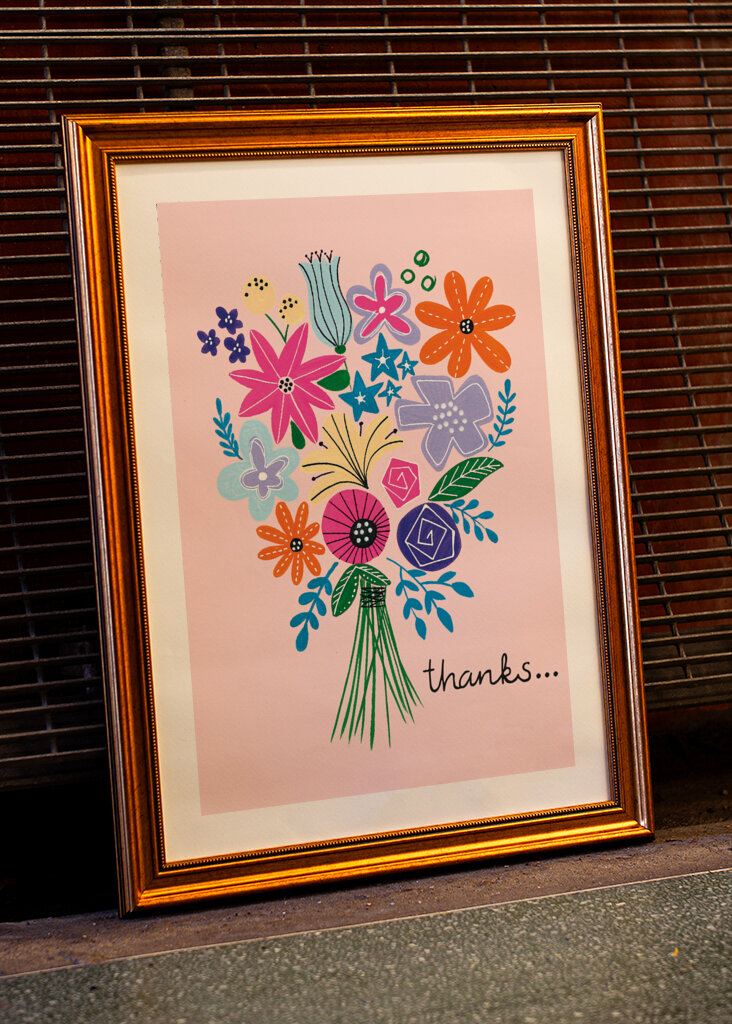 Colorful Bouquet Illustration