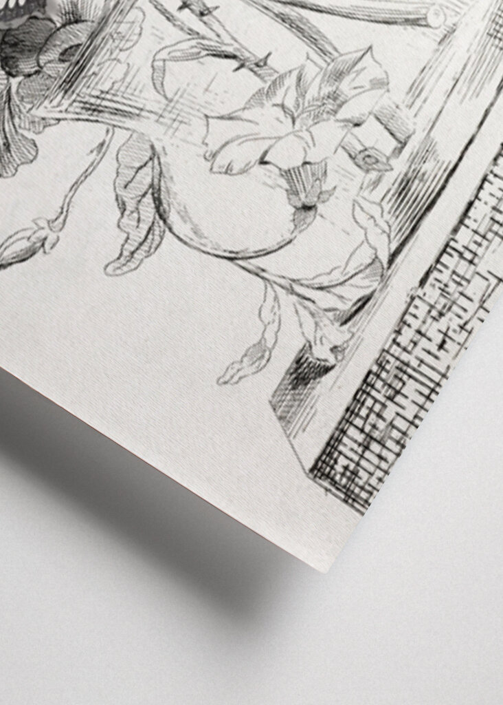 The Butterflies &amp; The Vase With Flowers