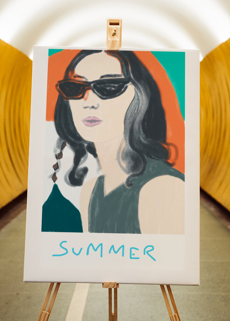 Woman in Sunglasses Exuding Summer Vibes