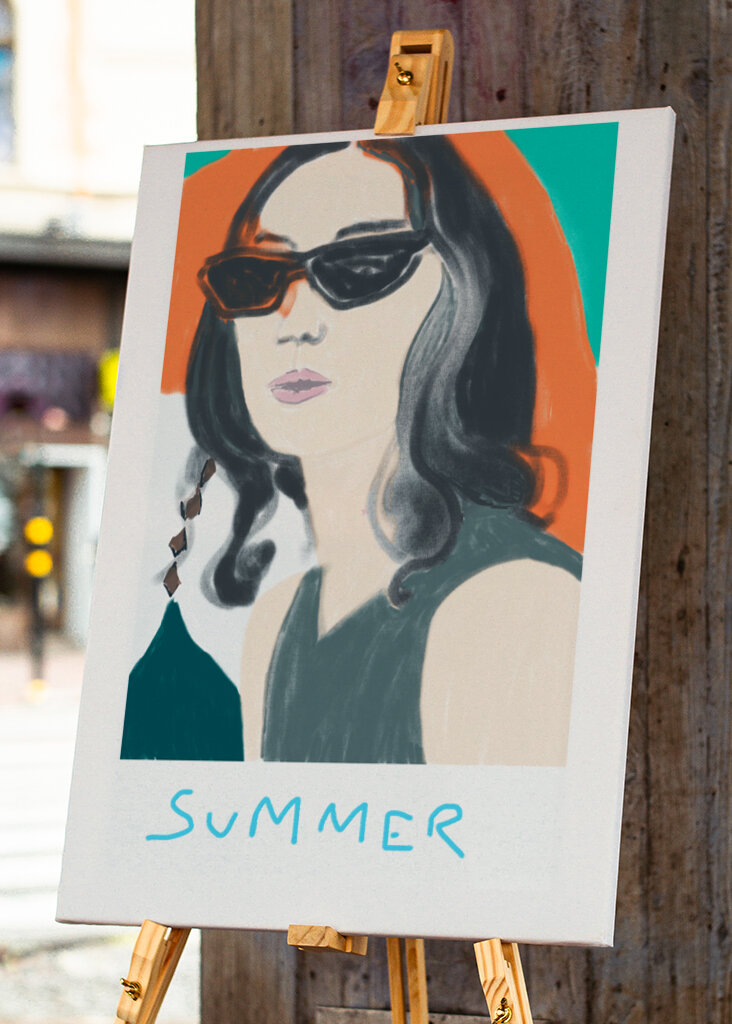 Woman in Sunglasses Exuding Summer Vibes