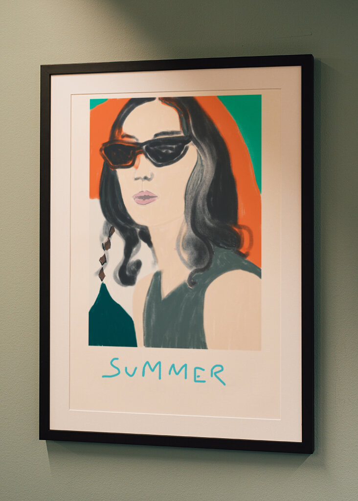 Woman in Sunglasses Exuding Summer Vibes