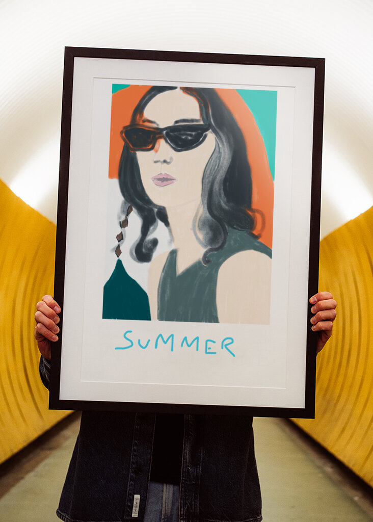 Woman in Sunglasses Exuding Summer Vibes