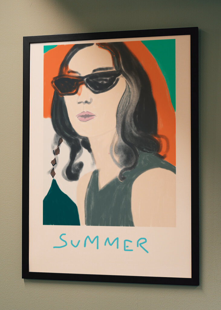 Woman in Sunglasses Exuding Summer Vibes