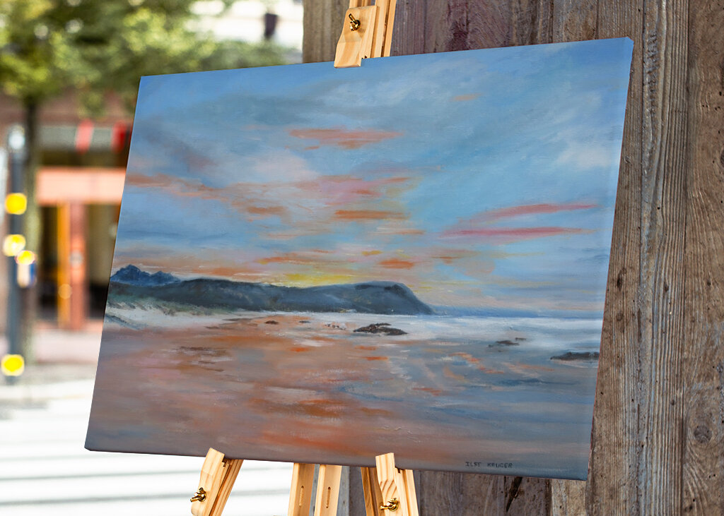 Stunning Sunset Over a Tranquil Beach