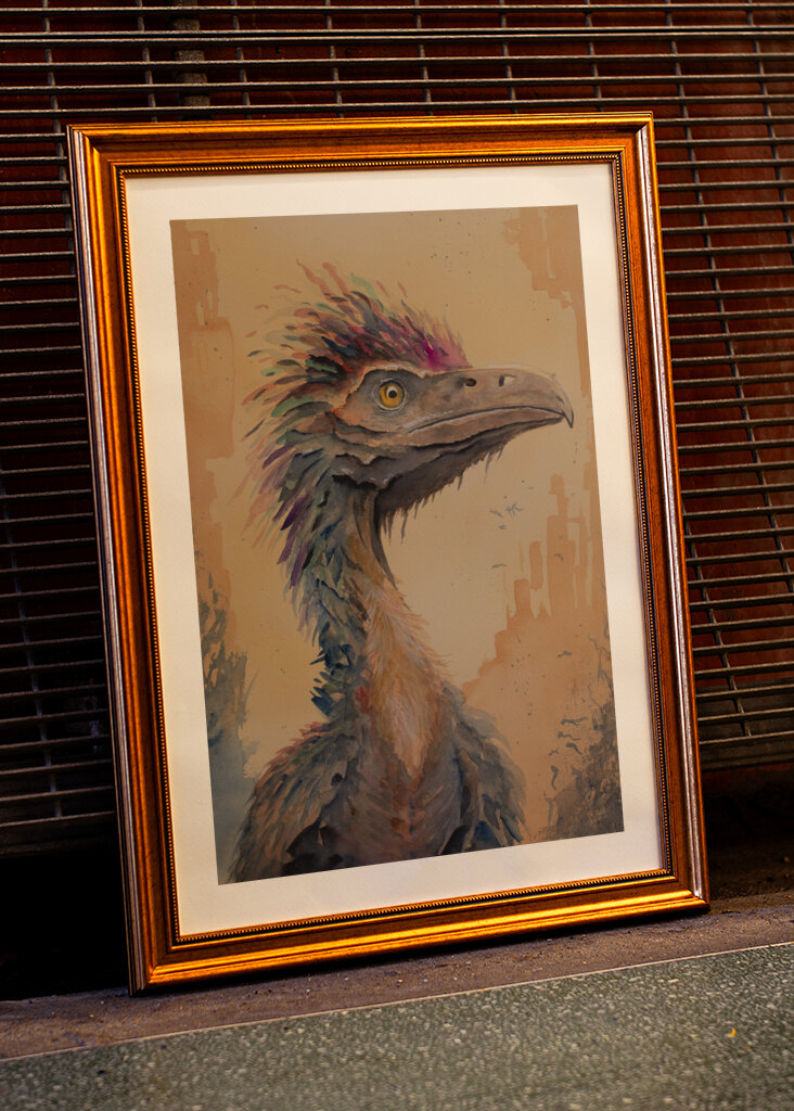 Colorful Feathered Dinosaur