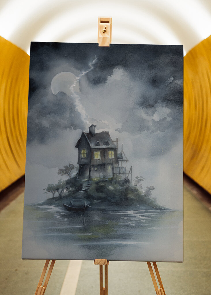 Moonlit Island House