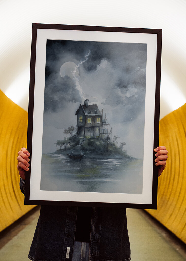 Moonlit Island House