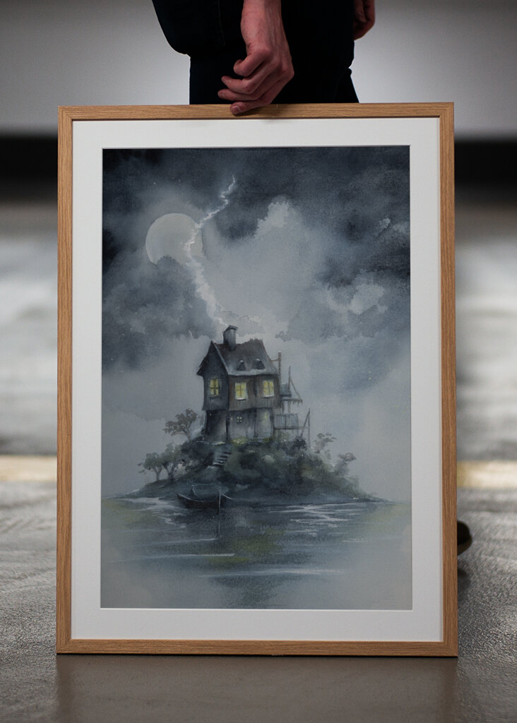 Moonlit Island House