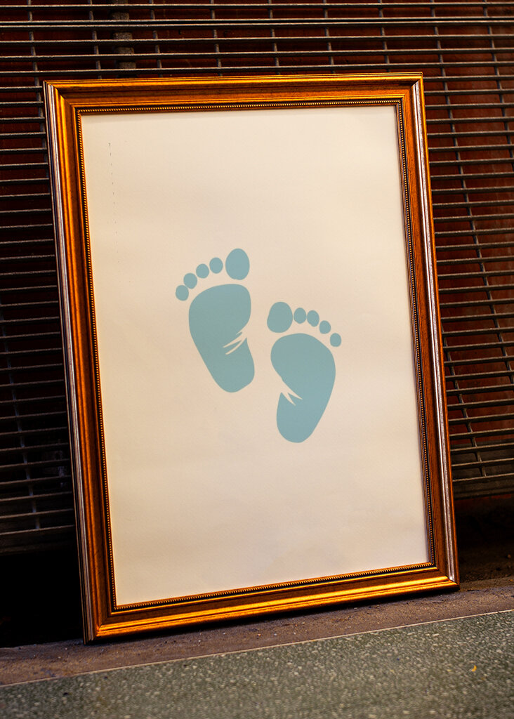 Tiny Blue Footprints